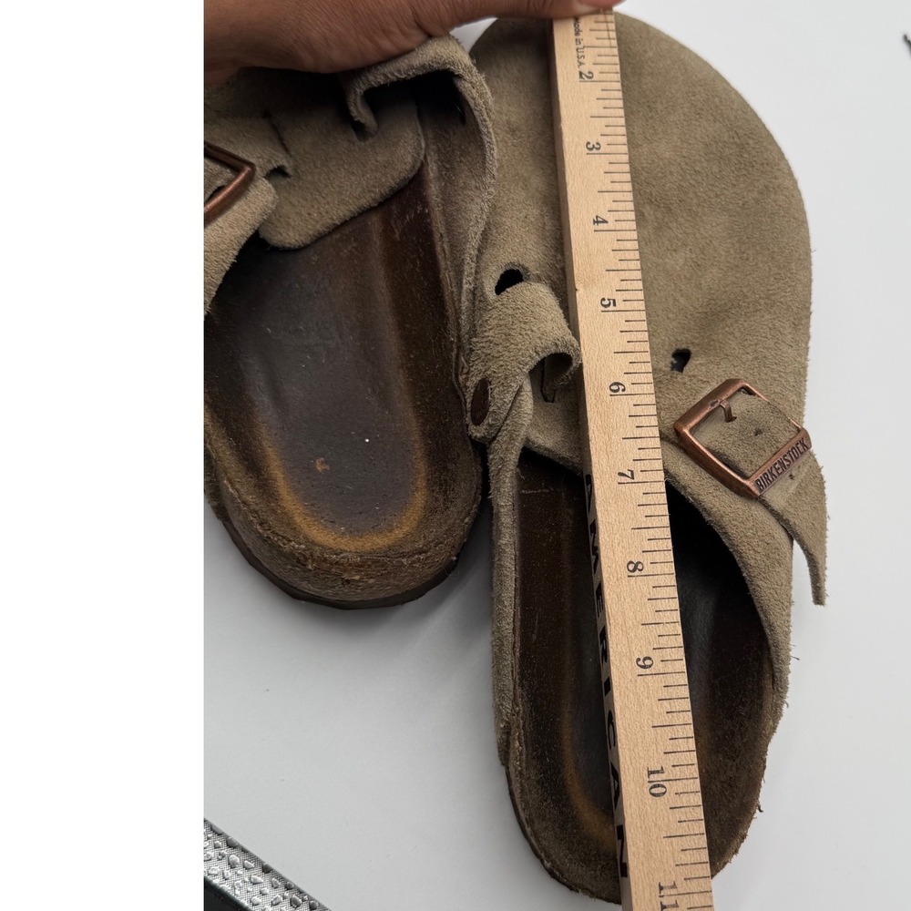 Birkenstock Boston Suede Clogs Taupe Size 41 Womens 10 Mens 8 - Picture 11 of 11